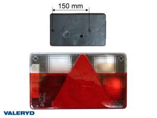 Baklampa Ajba Hö 140x235x50 med dimljus, kabelgenomföring på baksidan, Baklampa Ajba Hö 140x235x50 med dimljus, kabelgenomföring på baksidan,