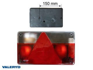Baklampa Ajba Vä 140x235x50 med bakljus, kabelgenomföring på baksidan Baklampa Ajba Vä 140x235x50 med bakljus, kabelgenomföring på baksidan