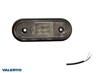 LED Positionsljus Valeryd 120x46x18 vit 12-30V med reflex inkl. 450 mm kabel LED Positionsljus Valeryd 120x46x18 vit 12-30V med reflex inkl. 450 mm kabel