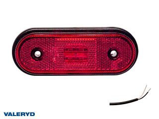 LED Positionsljus Valeryd 120x46x18 röd 12-30V med reflex inkl. 450 mm kabel LED Positionsljus Valeryd 120x46x18 röd 12-30V med reflex inkl. 450 mm kabel