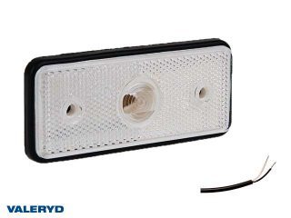 LED Positionsljus Valeryd 110x45x17,5 vit 12-30V med reflex inkl. 450 mm kabel LED Positionsljus Valeryd 110x45x17,5 vit 12-30V med reflex inkl. 450 mm kabel