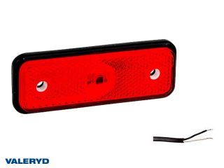 LED Positionsljus Valeryd 102x36x17 röd 12-30V med reflex inkl. 450 mm kabel LED Positionsljus Valeryd 102x36x17 röd 12-30V med reflex inkl. 450 mm kabel