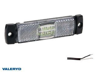 LED Positionsljus Valeryd 130x32x14,5 vit 12-30V med reflex inkl. 450 mm kabel LED Positionsljus Valeryd 130x32x14,5 vit 12-30V med reflex inkl. 450 mm kabel