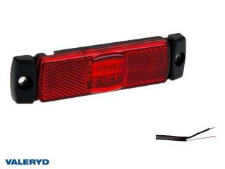 LED Positionsljus Valeryd 130x32x14,5 röd 12-30V med reflex inkl. 450 mm kabel LED Positionsljus Valeryd 130x32x14,5 röd 12-30V med reflex inkl. 450 mm kabel