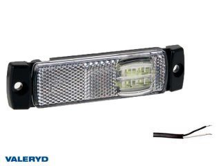 LED Positionsljus Valeryd 130x32x14,5 vit 12-30V med reflex inkl. 450 mm kabel LED Positionsljus Valeryd 130x32x14,5 vit 12-30V med reflex inkl. 450 mm kabel
