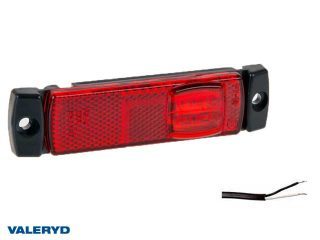 LED Positionsljus Valeryd 130x32x14,5 röd 12-30V med reflex inkl. 450 mm kabel LED Positionsljus Valeryd 130x32x14,5 röd 12-30V med reflex inkl. 450 mm kabel