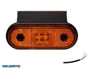 LED Sidomarkeringslykta Valeryd 120x67x18 gul 12-30V med reflex inkl. 450 mm kabel LED Sidomarkeringslykta Valeryd 120x67x18 gul 12-30V med reflex inkl. 450 mm kabel