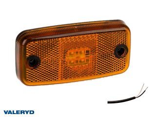 LED Sidomarkeringslykta Valeryd 110x54x16 gul 12-30V med reflex inkl. 450 mm kabel LED Sidomarkeringslykta Valeryd 110x54x16 gul 12-30V med reflex inkl. 450 mm kabel