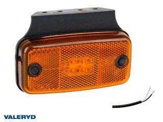 LED Sidomarkeringslykta Valeryd 110x54x16 gul 12-30V med reflex inkl. 450 mm kabel LED Sidomarkeringslykta Valeryd 110x54x16 gul 12-30V med reflex inkl. 450 mm kabel