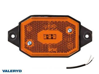 LED Sidomarkeringslykta Valeryd 65x42x30 gul med fäste CC=86mm, inkl. 450 mm kabel LED Sidomarkeringslykta Valeryd 65x42x30 gul med fäste CC=86mm, inkl. 450 mm kabel