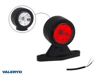 LED Breddmarkeringslykta Valeryd 88x118x45 vit/röd 12-30V inkl. 400 mm kabel, vänster/höger LED Breddmarkeringslykta Valeryd 88x118x45 vit/röd 12-30V inkl. 400 mm kabel, vänster/höger