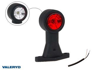 LED Breddmarkeringslykta Valeryd 130x118x45 vit/röd 12-30V inkl. 400 mm kabel, vänster/höger LED Breddmarkeringslykta Valeryd 130x118x45 vit/röd 12-30V inkl. 400 mm kabel, vänster/höger