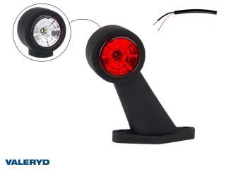 LED Breddmarkeringslykta Valeryd 133x118x45 vit/röd 12-30V inkl. 400 mm kabel, vänster LED Breddmarkeringslykta Valeryd 133x118x45 vit/röd 12-30V inkl. 400 mm kabel, vänster