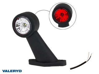 LED Breddmarkeringslykta Valeryd 133x118x45 vit/röd 12-30V inkl. 400 mm kabel, höger LED Breddmarkeringslykta Valeryd 133x118x45 vit/röd 12-30V inkl. 400 mm kabel, höger