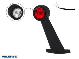 LED Breddmarkeringslykta Valeryd 175x150x45 vit/röd 12-30V inkl. 400 mm kabel, vänster LED Breddmarkeringslykta Valeryd 175x150x45 vit/röd 12-30V inkl. 400 mm kabel, vänster