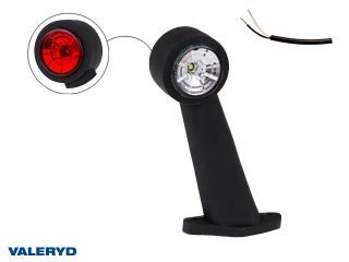 LED Breddmarkeringslykta Valeryd 175x150x45 vit/röd 12-30V inkl. 400 mm kabel, höger LED Breddmarkeringslykta Valeryd 175x150x45 vit/röd 12-30V inkl. 400 mm kabel, höger