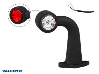 LED Breddmarkeringslykta Valeryd 175x170x45 vit/röd 12-30V inkl. 400 mm kabel, höger LED Breddmarkeringslykta Valeryd 175x170x45 vit/röd 12-30V inkl. 400 mm kabel, höger