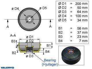 Bromstrumma 200x50 4x100 Passar till Knott/Schlegl Kompaktlager mm-lager Bromstrumma 200x50 4x100 Passar till Knott/Schlegl Kompaktlager mm-lager