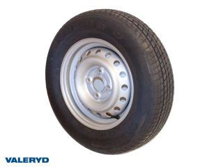 Hjul 155/80R13 Fälg 4.5x13 Bultcirkel 4x100 Centrumhål 57mm Offset +30 Silver Max 480 kg Hjul 155/80R13 Fälg 4.5x13 Bultcirkel 4x100 Centrumhål 57mm Offset +30 Silver Max 480 kg