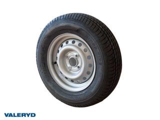 Hjul 165/80R13 Fälg 4.5x13 Bultcirkel 4x100 Centrumhål 57mm Offset +30 Silver Max last 480kg Hjul 165/80R13 Fälg 4.5x13 Bultcirkel 4x100 Centrumhål 57mm Offset +30 Silver Max last 480kg