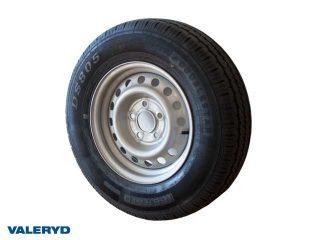 Hjul 185R14C Fälg 5.5x14 Bultcirkel 5x112 Centrumhål 66,6mm Offset +30 Silver Max 800/850kg Hjul 185R14C Fälg 5.5x14 Bultcirkel 5x112 Centrumhål 66,6mm Offset +30 Silver Max 800/850kg