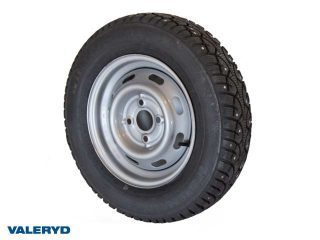 Hjul Hö med dubbdäck 155/80R13 Fälg 4.0x13 Bultcirkel 4x100 Centrumhål 57mm Offset +30 Silver Hjul Hö med dubbdäck 155/80R13 Fälg 4.0x13 Bultcirkel 4x100 Centrumhål 57mm Offset +30 Silver
