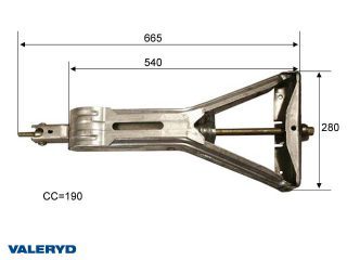 Stödben Stabilform 1000 Kg, kort, passar till AL-KO 267265, Galvad Stödben Stabilform 1000 Kg, kort, passar till AL-KO 267265, Galvad