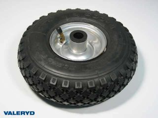 Luftgummihjul plåtfälg glidlager 260x85 20/88mm 200 kg Luftgummihjul plåtfälg glidlager 260x85 20/88mm 200 kg