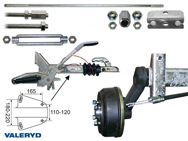 Axelpaket Knott 1350 Kg 1300/1750  5x112