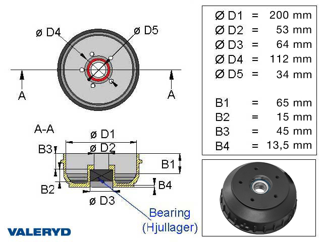 Bromstrumma WAP W205RS KPL 5x112 mm