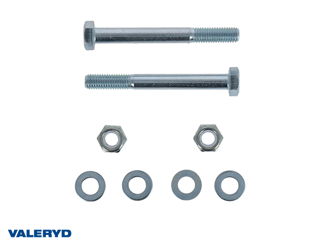 Sexkantsbult delgängad M12X55 Paket med 2xLåsmutter och 4xBricka