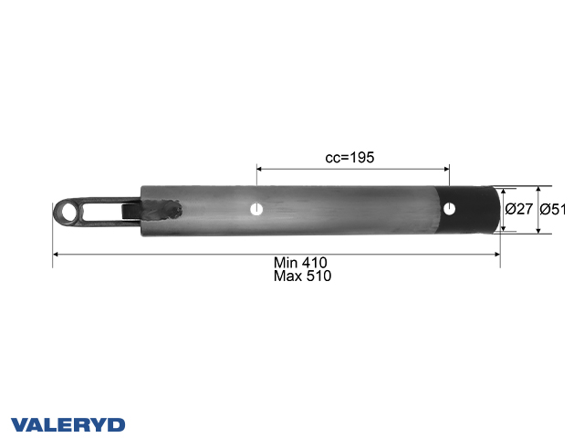 Dragrör Peitz PAV/SR 2,7 M;  Ø 50mm