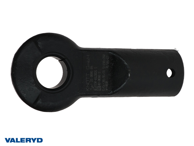 Dragögla DIN 40mm Knott Ø45mm rör, korsad hålbild CC=40mm, M12