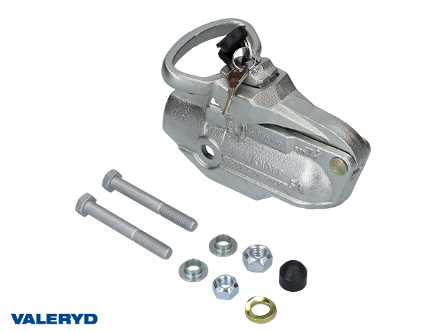 Kulkoppling 3000 kg Avonride Lock 30, Ø50mm rör, korsad hålbild CC=40. Gjutjärn, med lås.