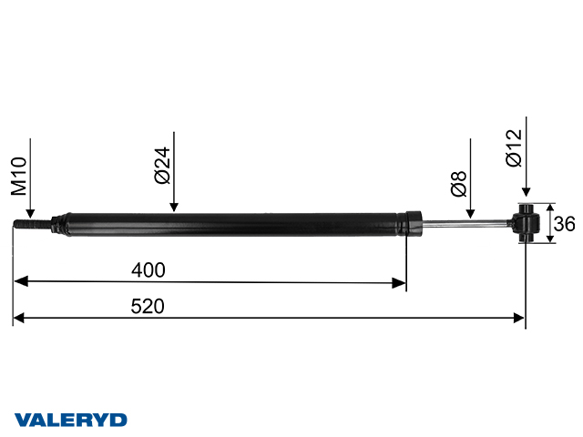 Påskjutsdämpare passar till AL-KO 150V; cc=520