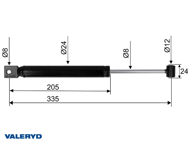 Påskjutsdämpare passar till BPW ZAF 2,0-1 / Peitz PAV/SR 2,0 MX cc=335