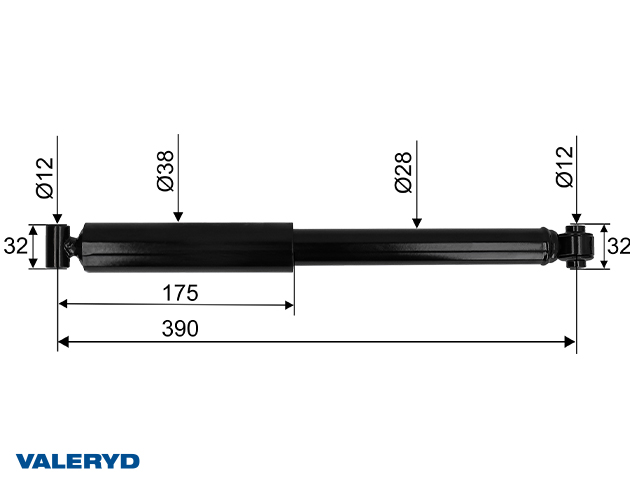 Påskjutsdämpare passar till BPW/PEITZ/Grümer AK 3509 - Före år 1998; cc=390