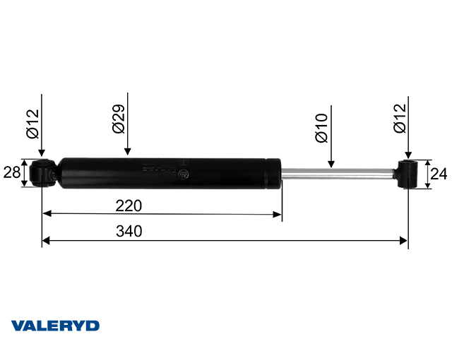Påskjutsdämpare passar till ZAF 2,8-2 + 3,0-3 cc=340