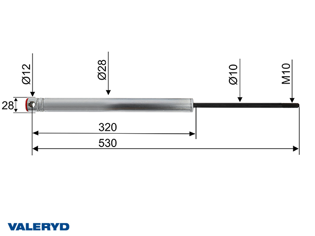 Påskjutsdämpare Avonride Knott KF25A, KFG27, KV20HV-C, KFL20-B cc=530