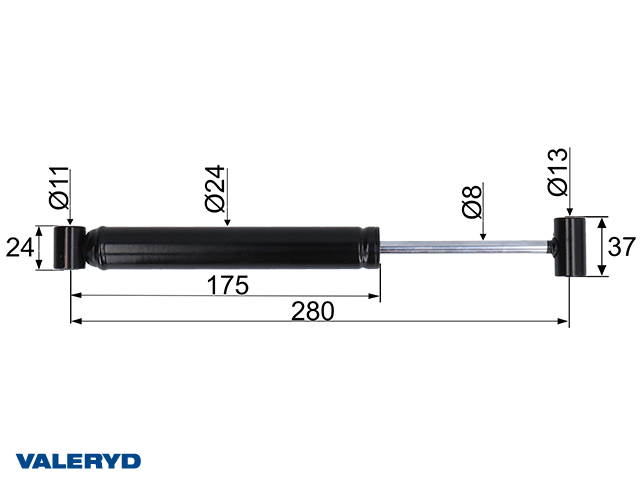Påskjutsdämpare passar till Westfalia WAE 1202 Nyare utförande, cc=280
