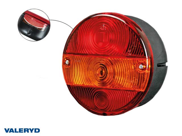 Baklampa Valeryd Vä Ø140x76mm med skyltbelysning