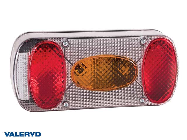 Baklampa Valeryd Vä 215x100x55mm Skyltbelysning och dimljus. Bajonettanslutning 5-pol