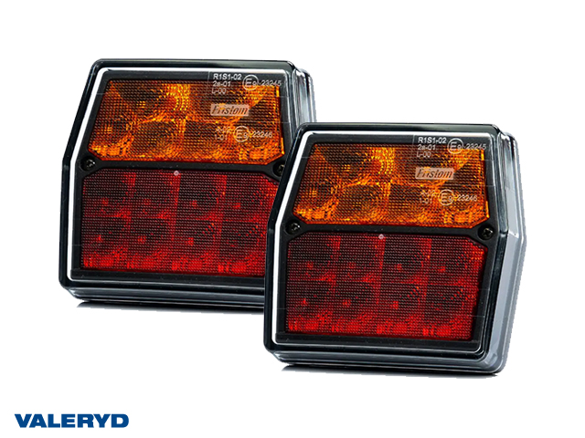 LED Baklampa Valeryd Hö/Vä 99,7×92,7×30 , skyltbelysning,bajonett 4(5)pol CC=45mm (2-pack)
