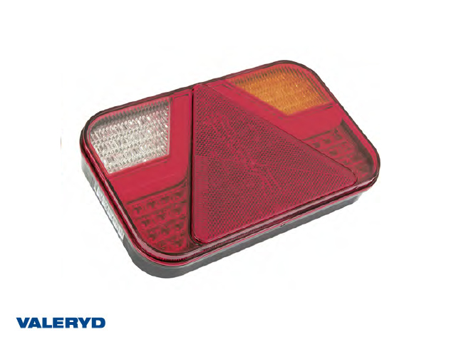 LED Baklampa Ajba 7-funktionell med backljus hö 12V 220x138x35,5mm