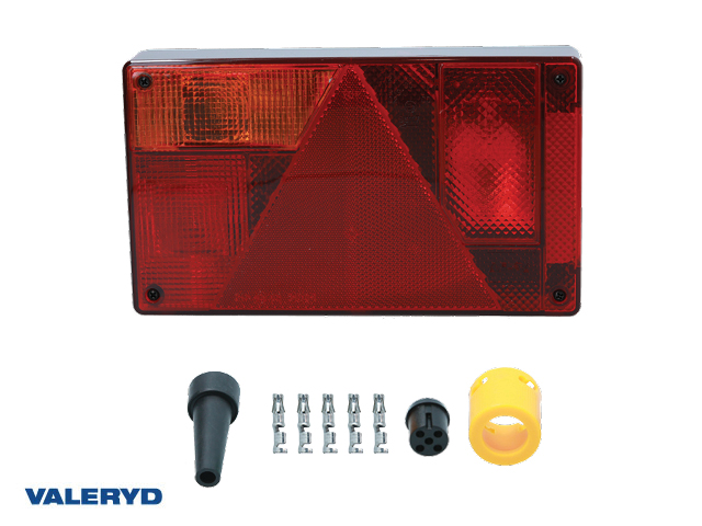 Baklampa Ajba 6-funktionell med dimljus vä 237x138x53mm 12V bajonettanslutning 5-pol