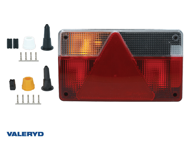 Baklampa Ajba 6-funktionell med dimljus vä 237x138x55 mm 12V bajonettanslutning 5(4)-pol