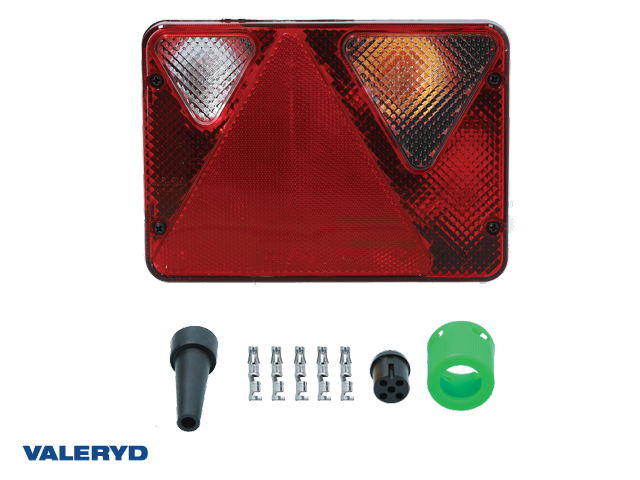 Baklampa Ajba 6-funktionell med backljus hö 188.5x135x50.5mm 12V bajonettanslutning 5-pol