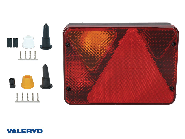 Baklampa Ajba Vä 188x135x55mm med skyltbelysning Bajonettanslutning 5-pol med glödlampor