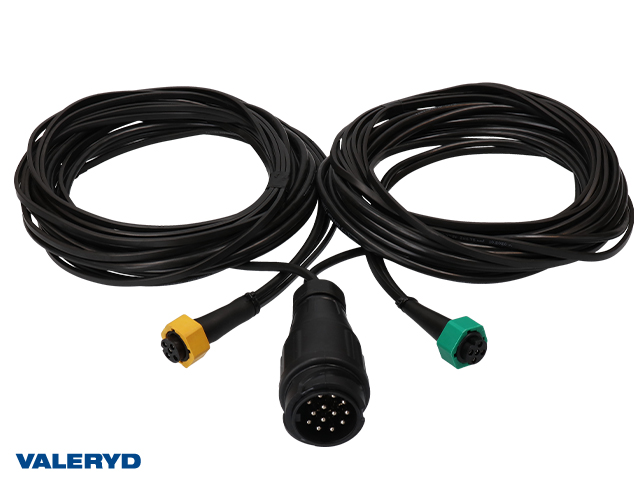Kabelsats 13-pol, 9m, Bajonettkontakt 6-pol.+ 2x7,5m smartkabel för sidomarkering