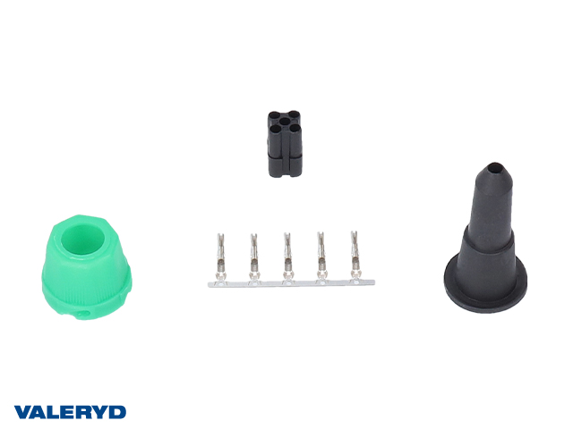 Bajonettkontakt Ajba/Jokon/Radex 5-pol höger/grön, utvändig låsning